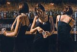 Famous Bar Paintings - Study For 3 Girls in Bar II